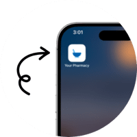 Patient portal app icon being added to a phone home screen