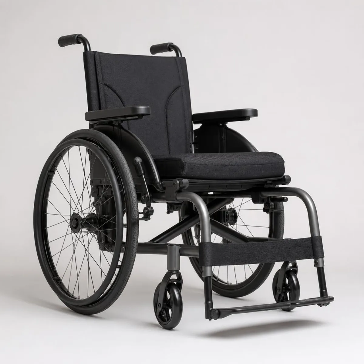 A manual wheelchair, an example of durable medical equipment